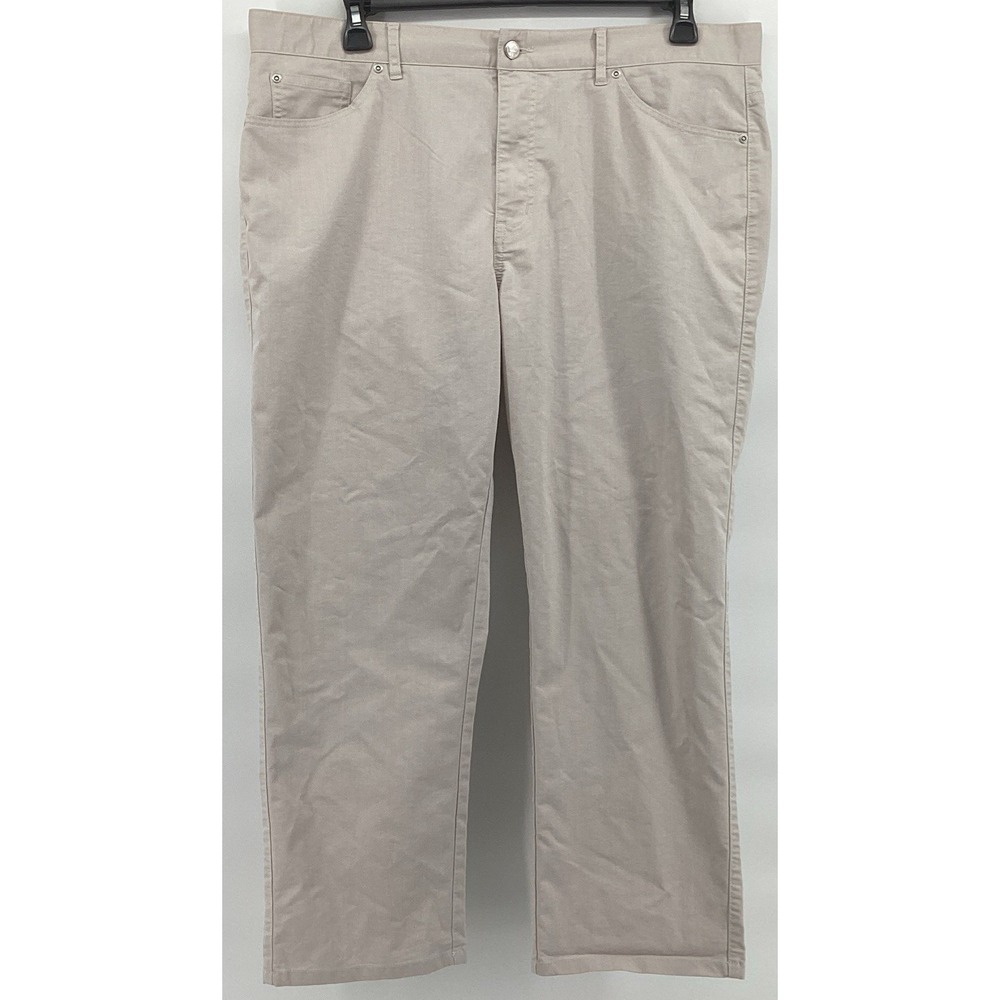 Peter Millar Crown Comfort Men's 5 Pocket Golf Pants Size 40 CreamCasual MS19B40